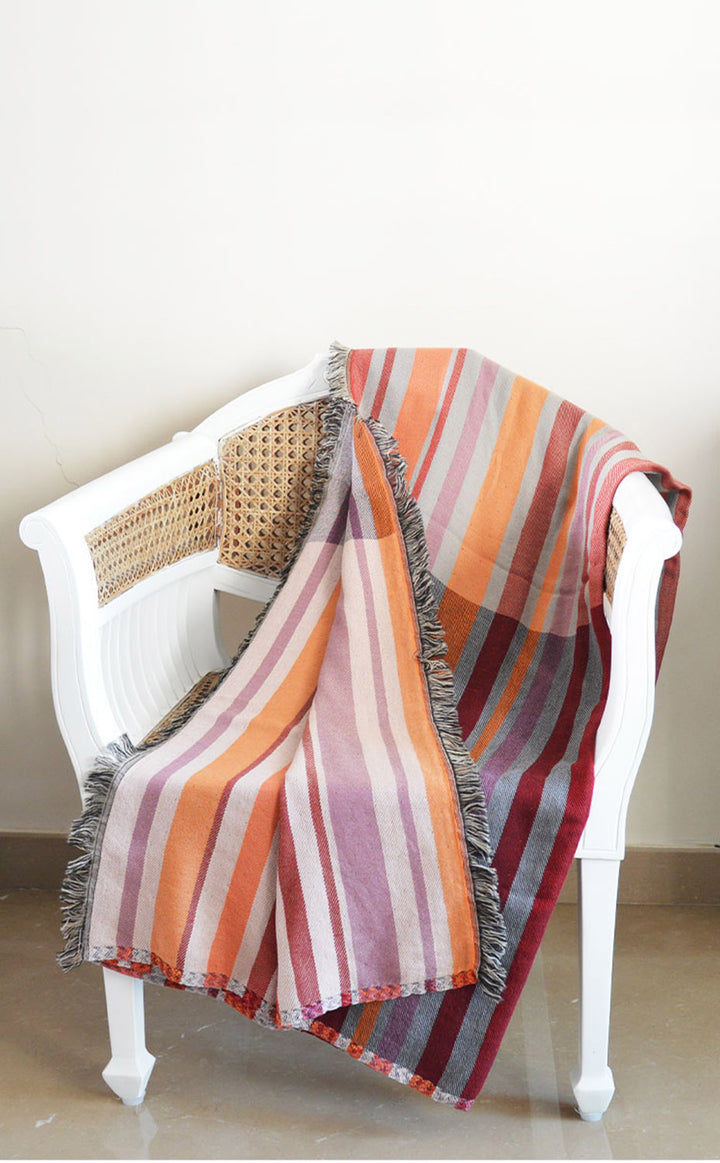 Rust Stripes Throw