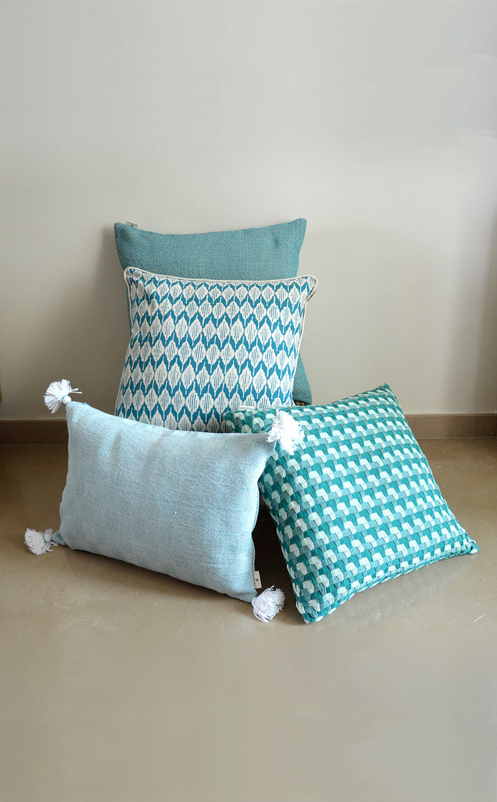 Teal Poplin Cushion