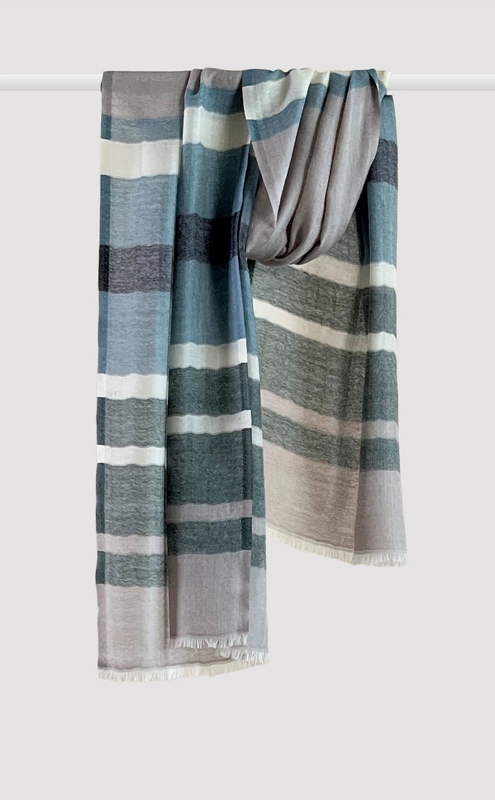 Earthy Striped Merino Muffler