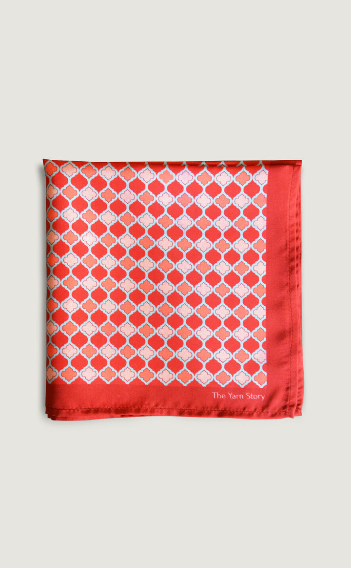 Moroccan Red Pocket Square