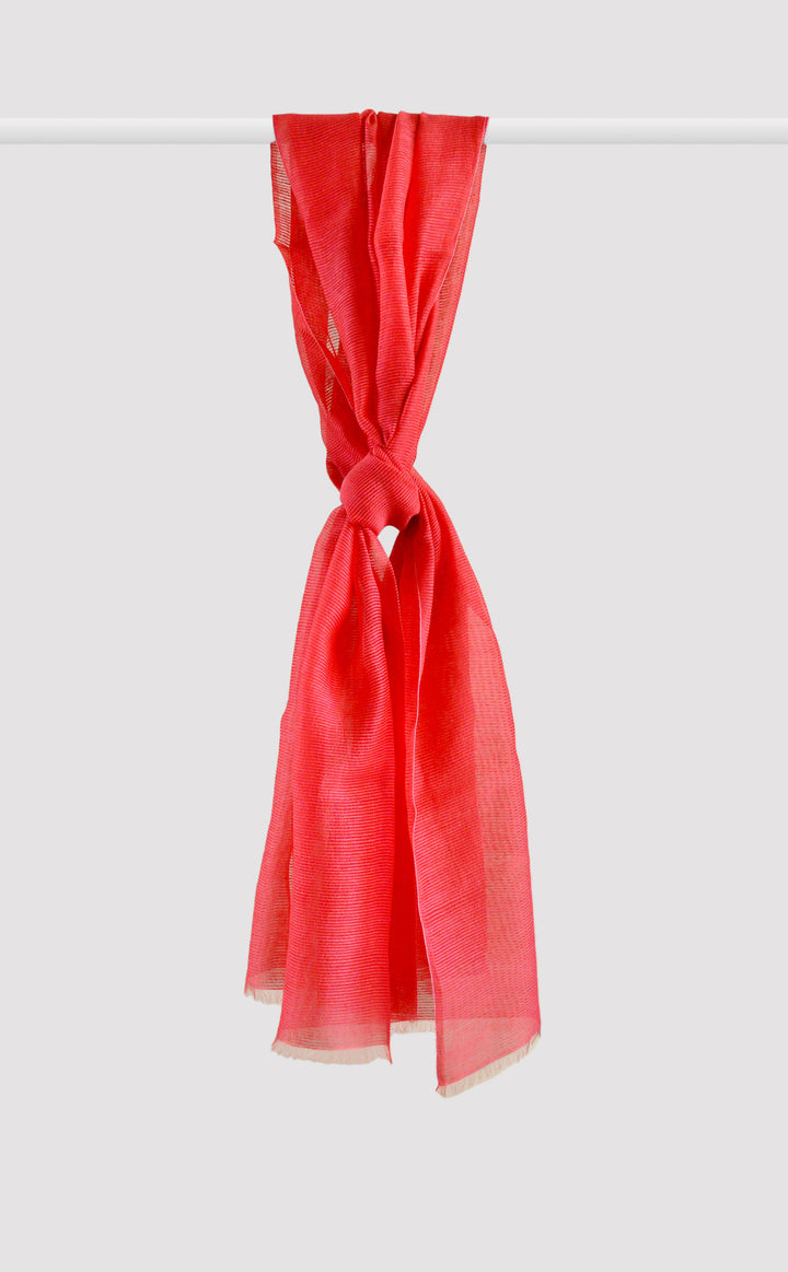 Cherry Red Organza Dupatta