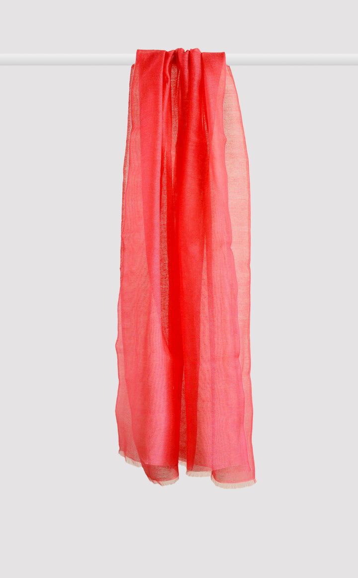 Cherry Red Organza Dupatta
