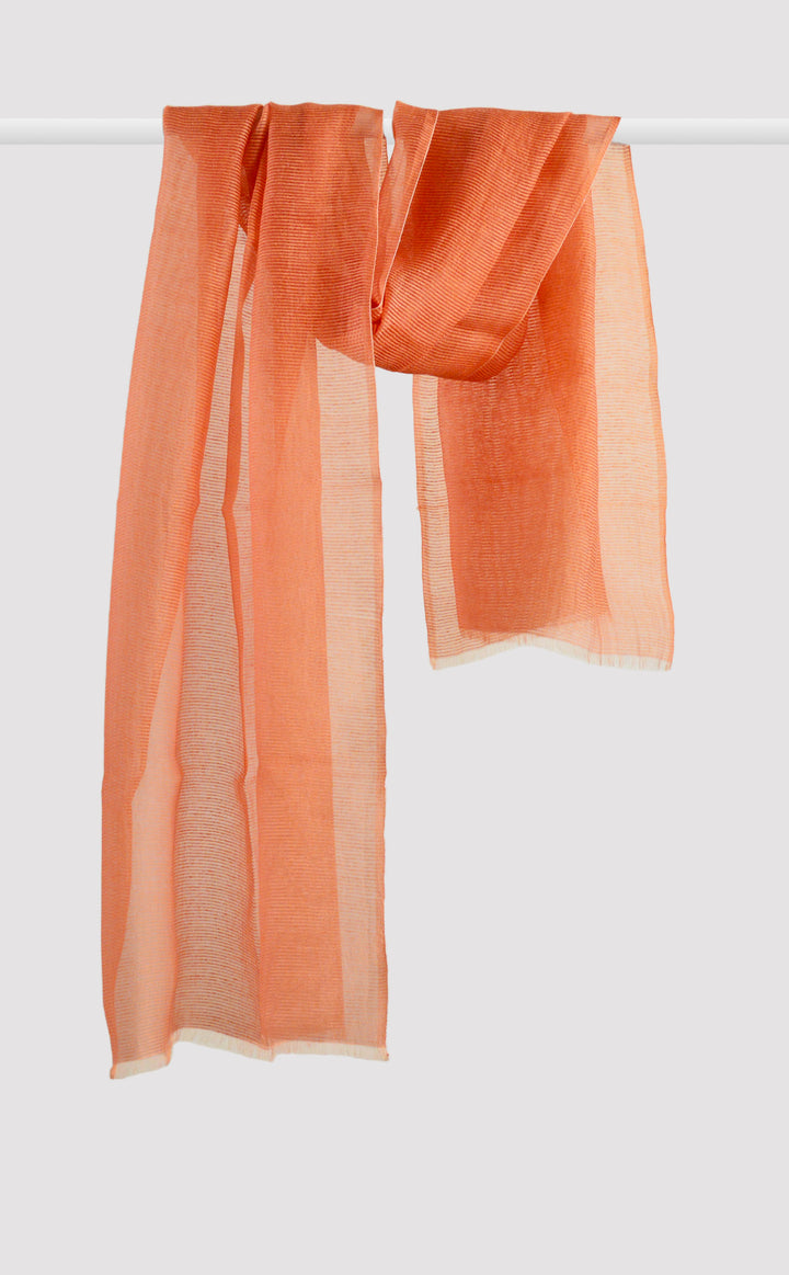 Peach Organza Dupatta