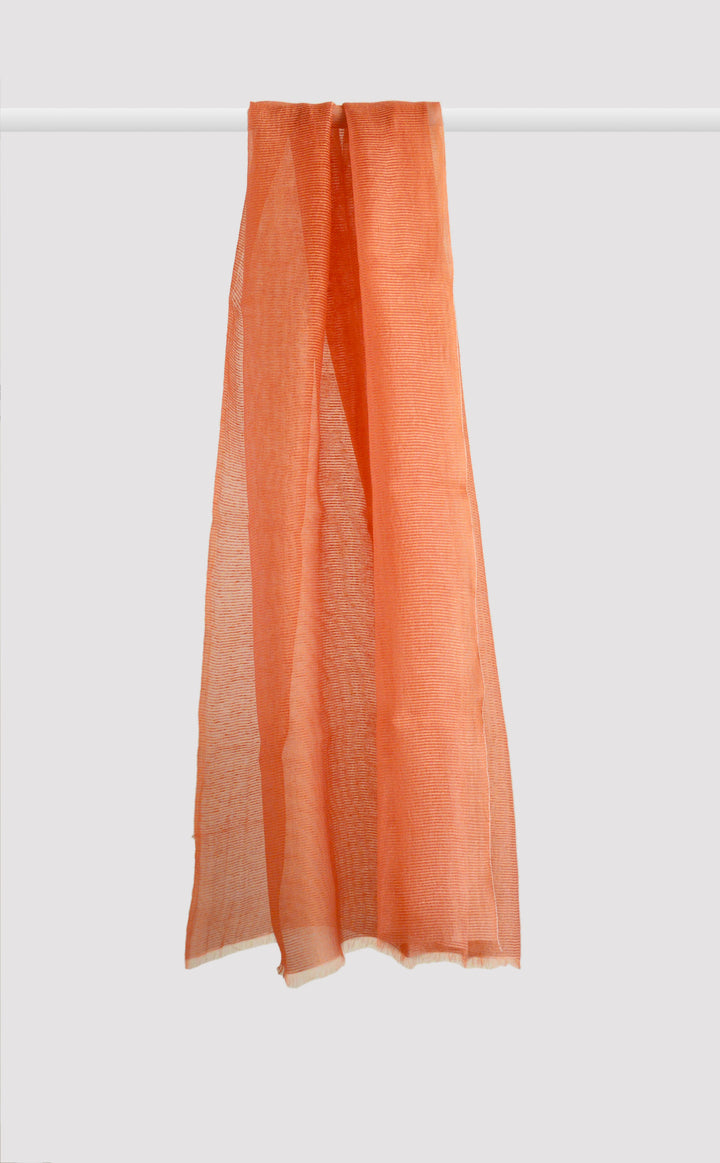 Peach Organza Dupatta