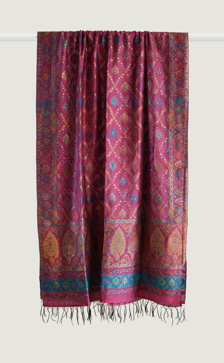 Floral Motif Rani Pink