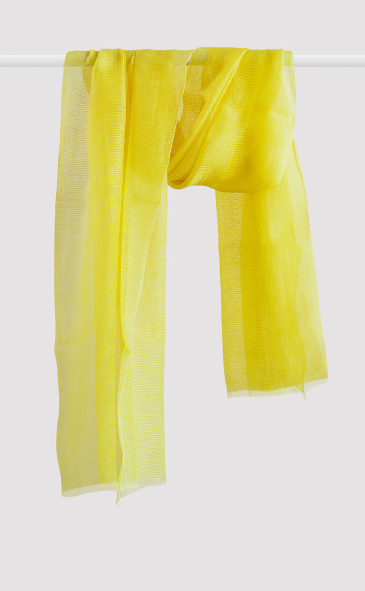 Lemon Yellow Organza Dupatta