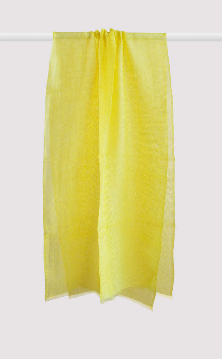 Lemon Yellow Organza Dupatta