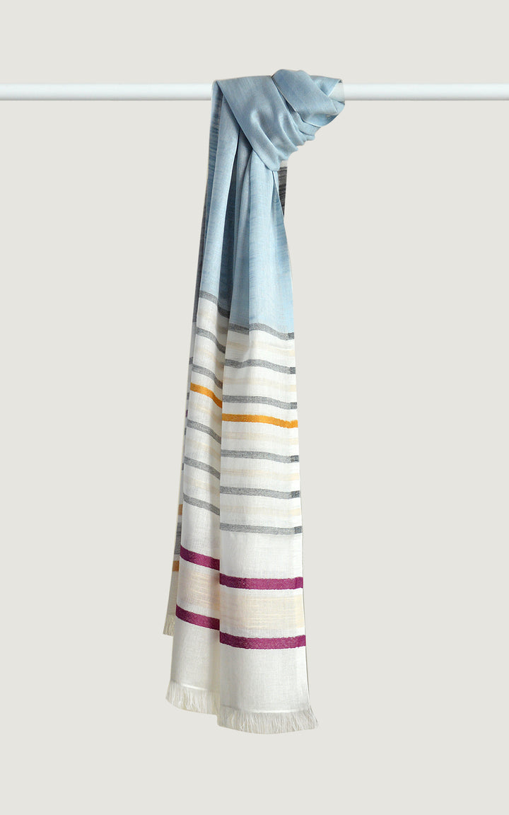 Plaid Cotton Linen Stripes Stole