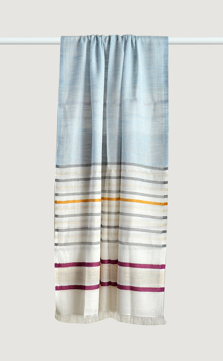 Plaid Cotton Linen Stripes Stole
