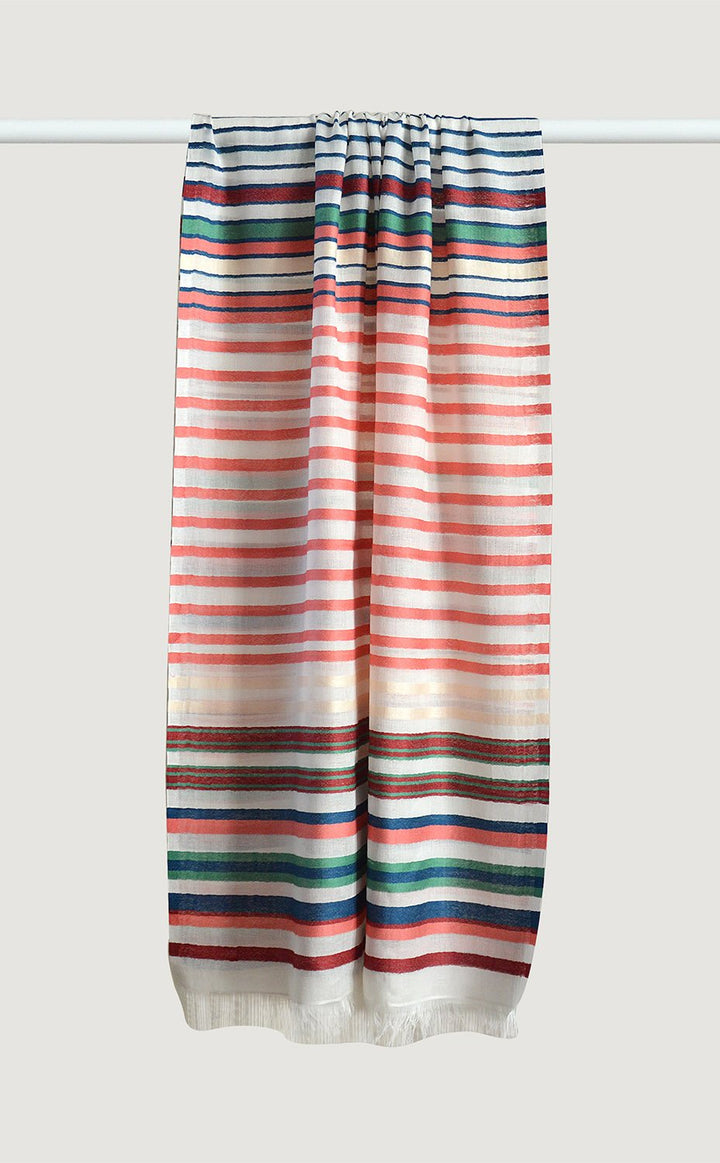 Coral Cotton Stripes
