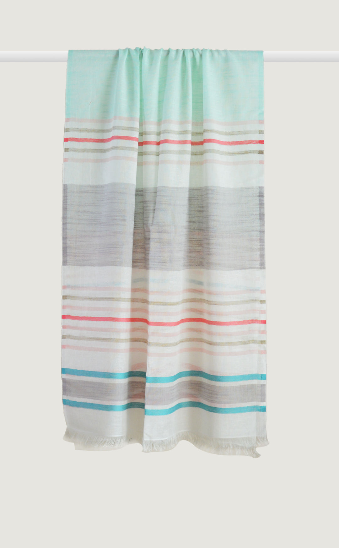 Sea Green Cotton Linen Stole