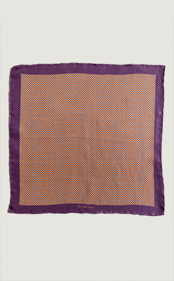 Simetria Purple Pocket Square