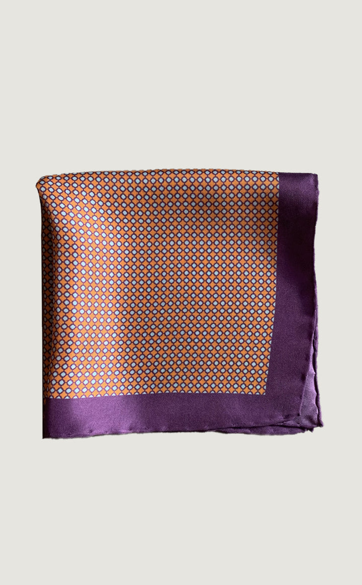 Simetria Purple Pocket Square