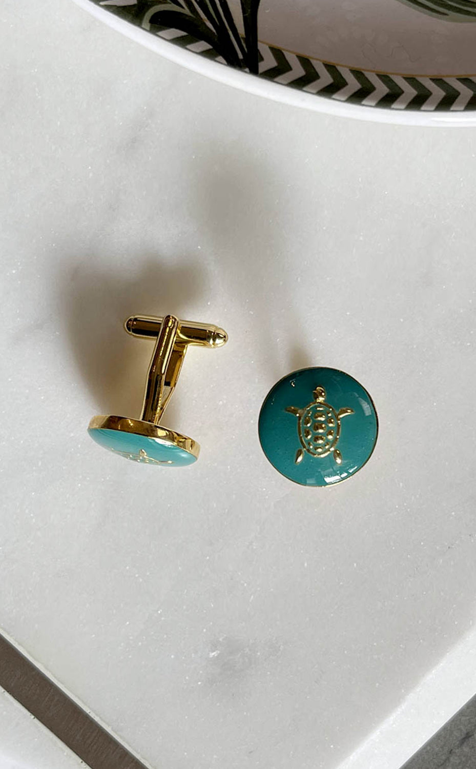 Turquoise Turtle Cufflink