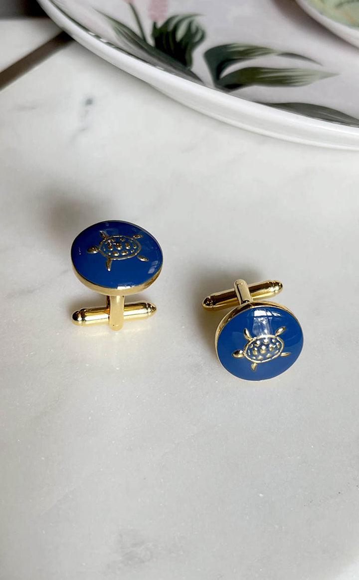 Blue Turtle Cufflink