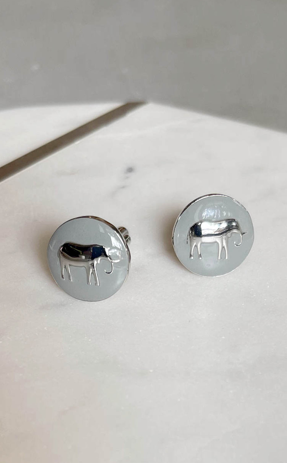 Grey Elephant Cufflink
