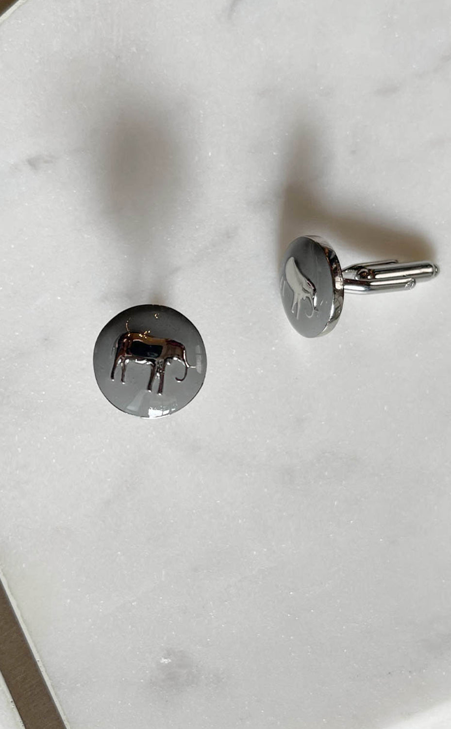 Grey Elephant Cufflink