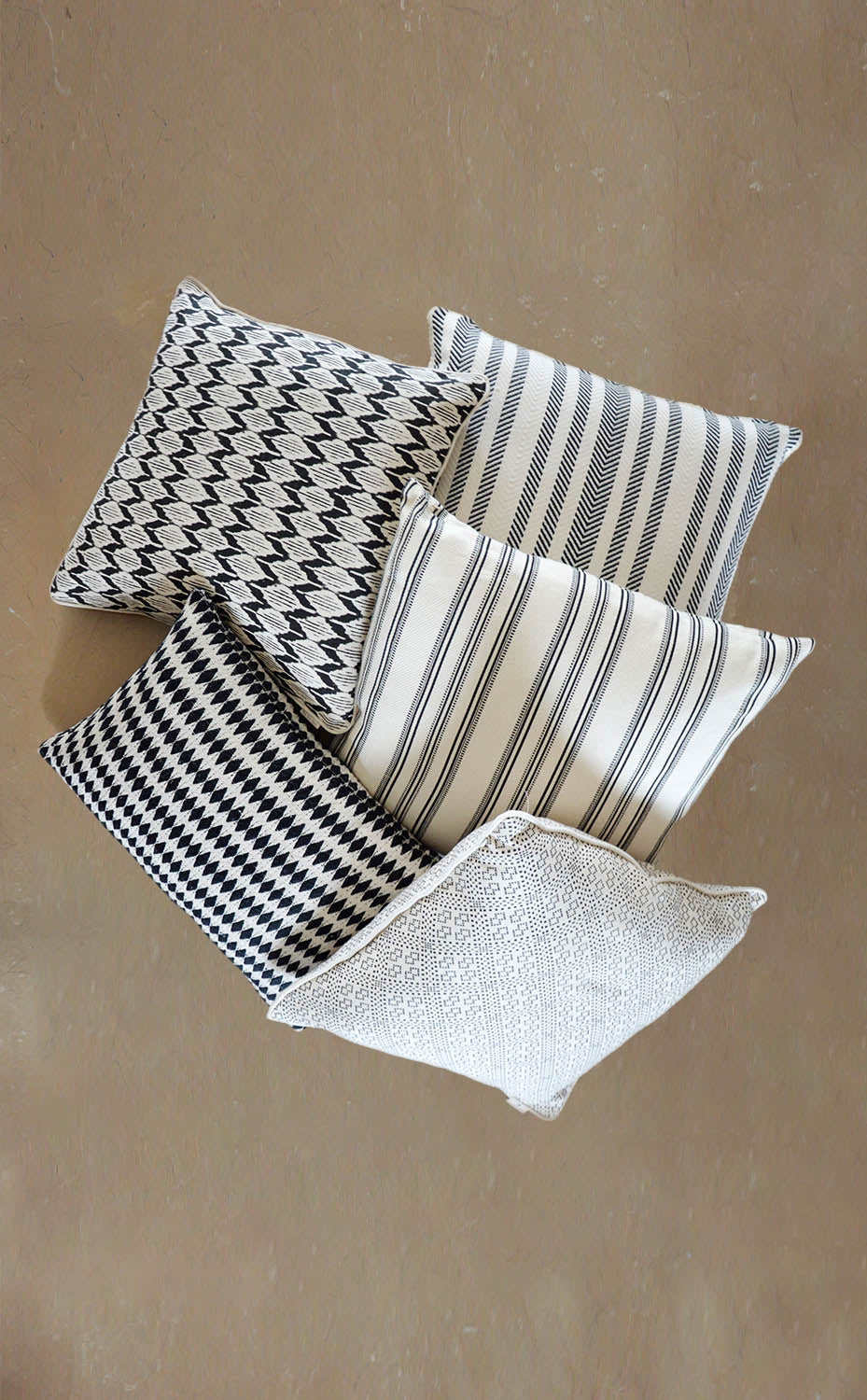 Black Herringbone Cushion