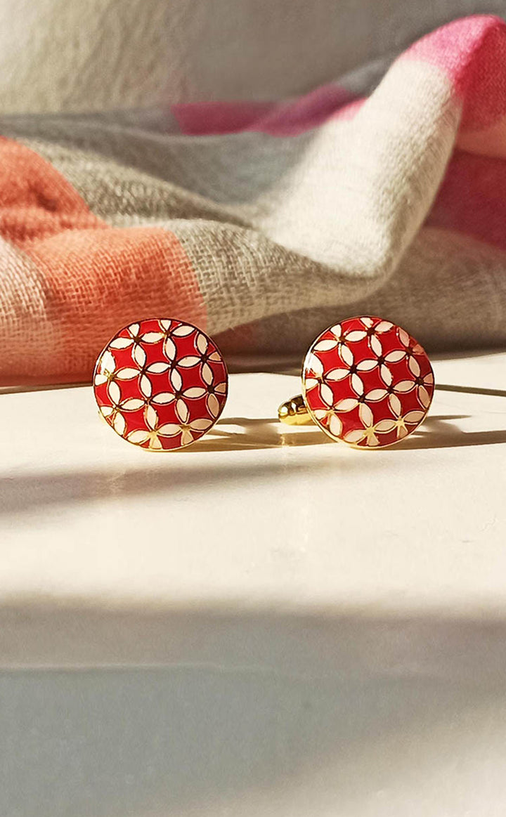 Sarcelle Red Cufflink