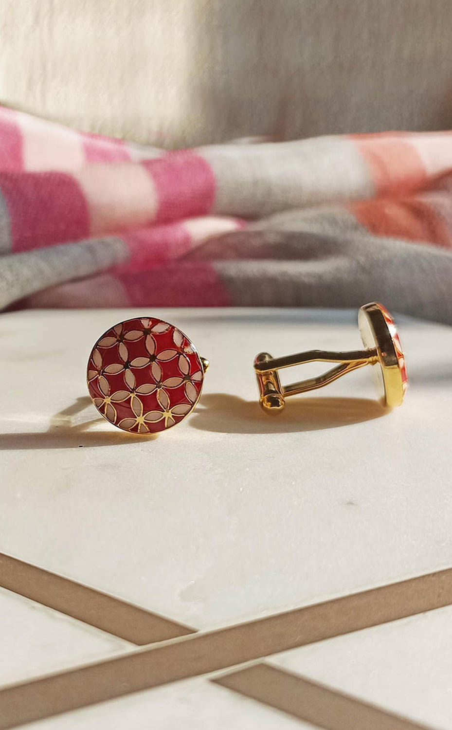 Sarcelle Red Cufflink
