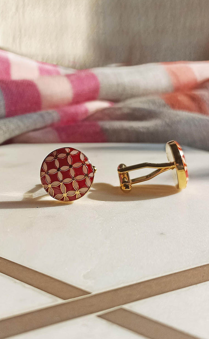 Sarcelle Red Cufflink
