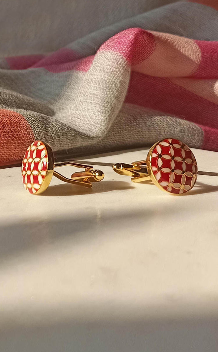 Sarcelle Red Cufflink