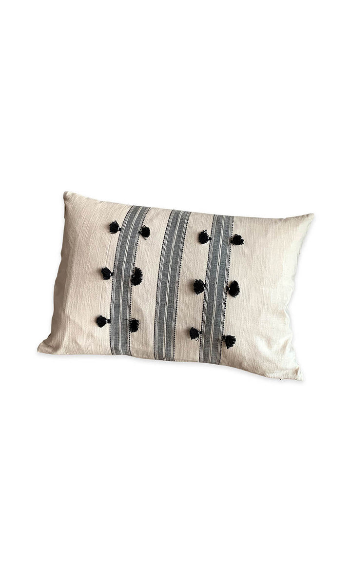 White Tassel Sham Cushion
