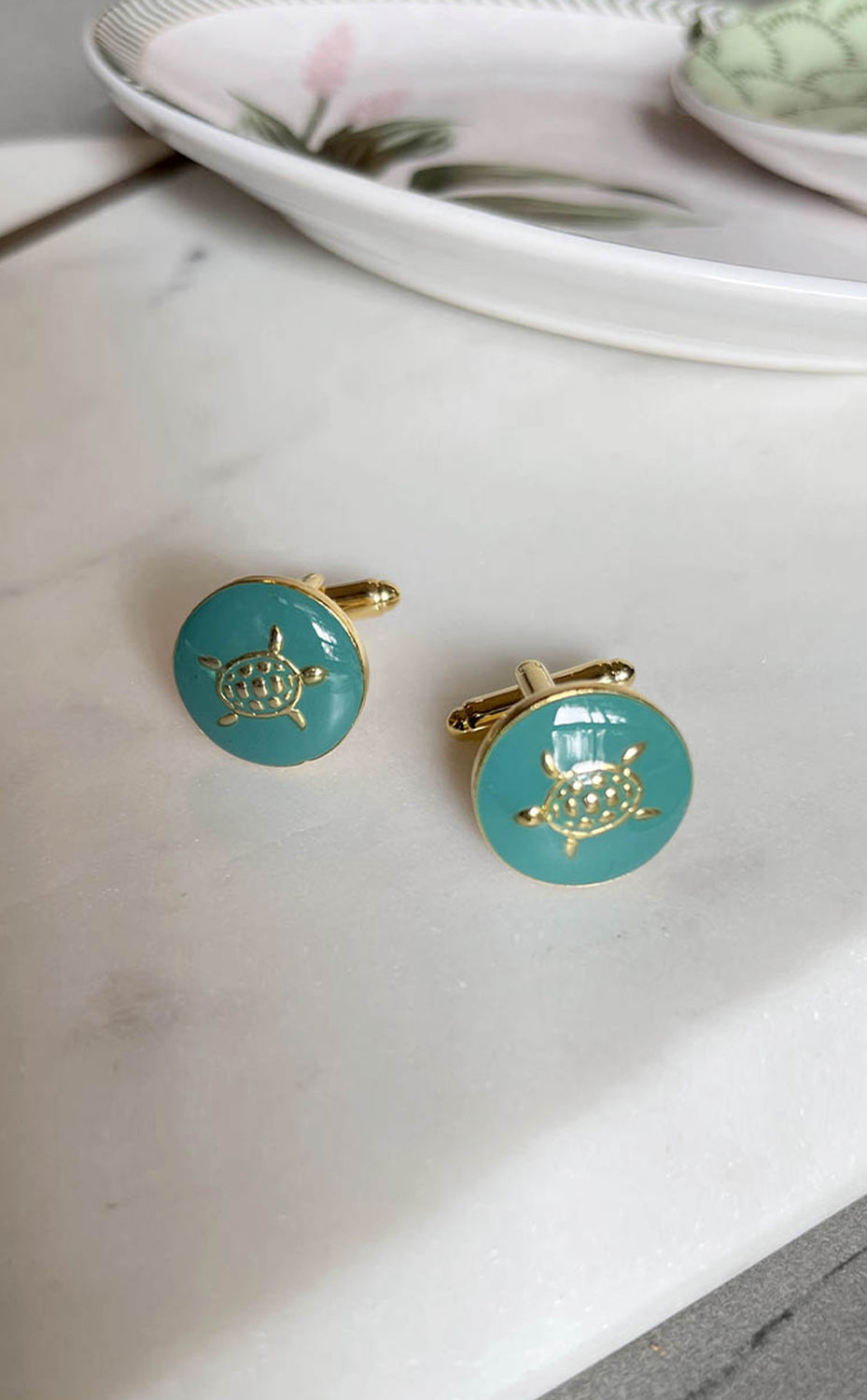 Turquoise Turtle Cufflink