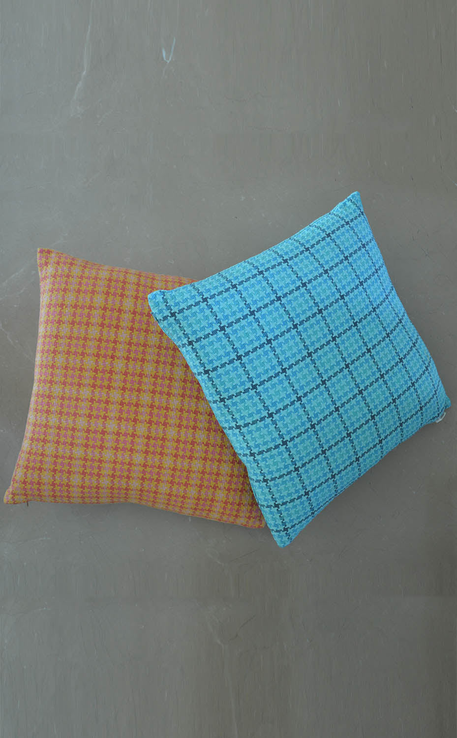 Orange Houndstooth Cushion