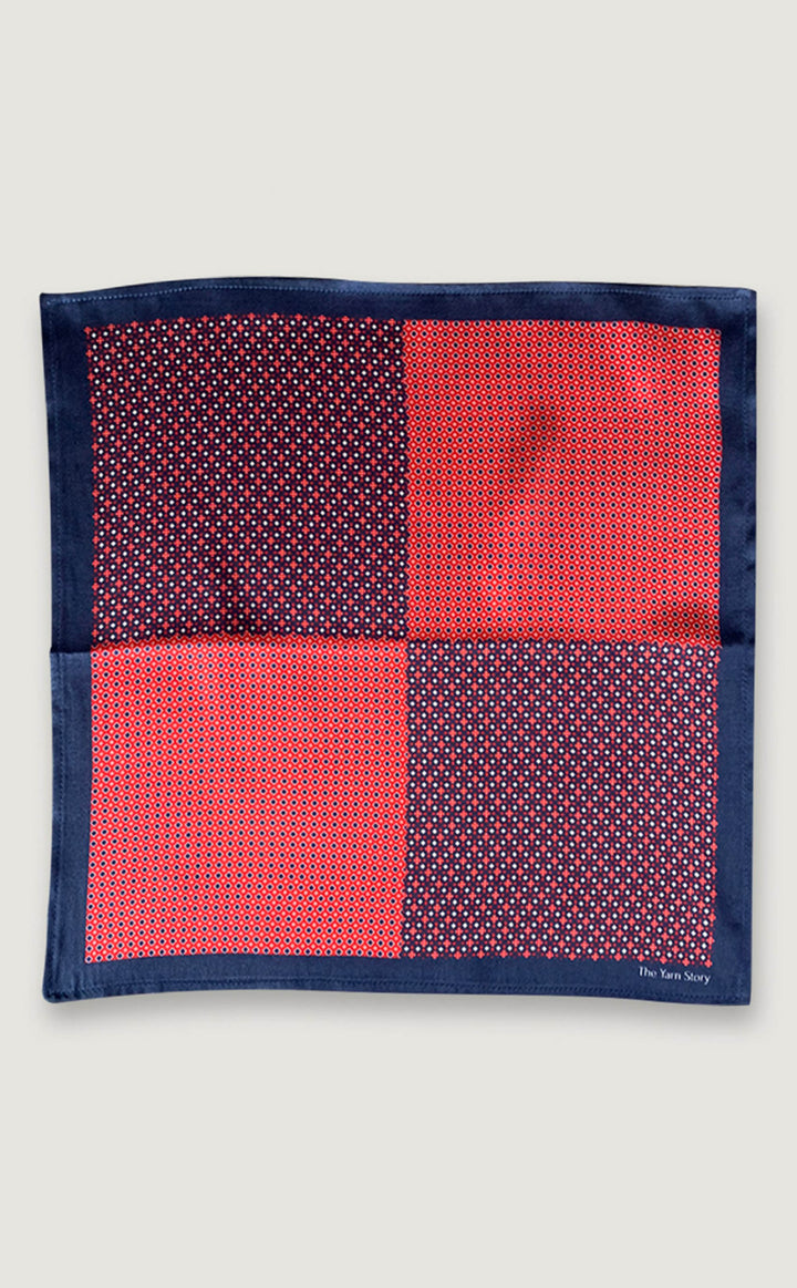 4 Micro Dots Blue Pocket Square