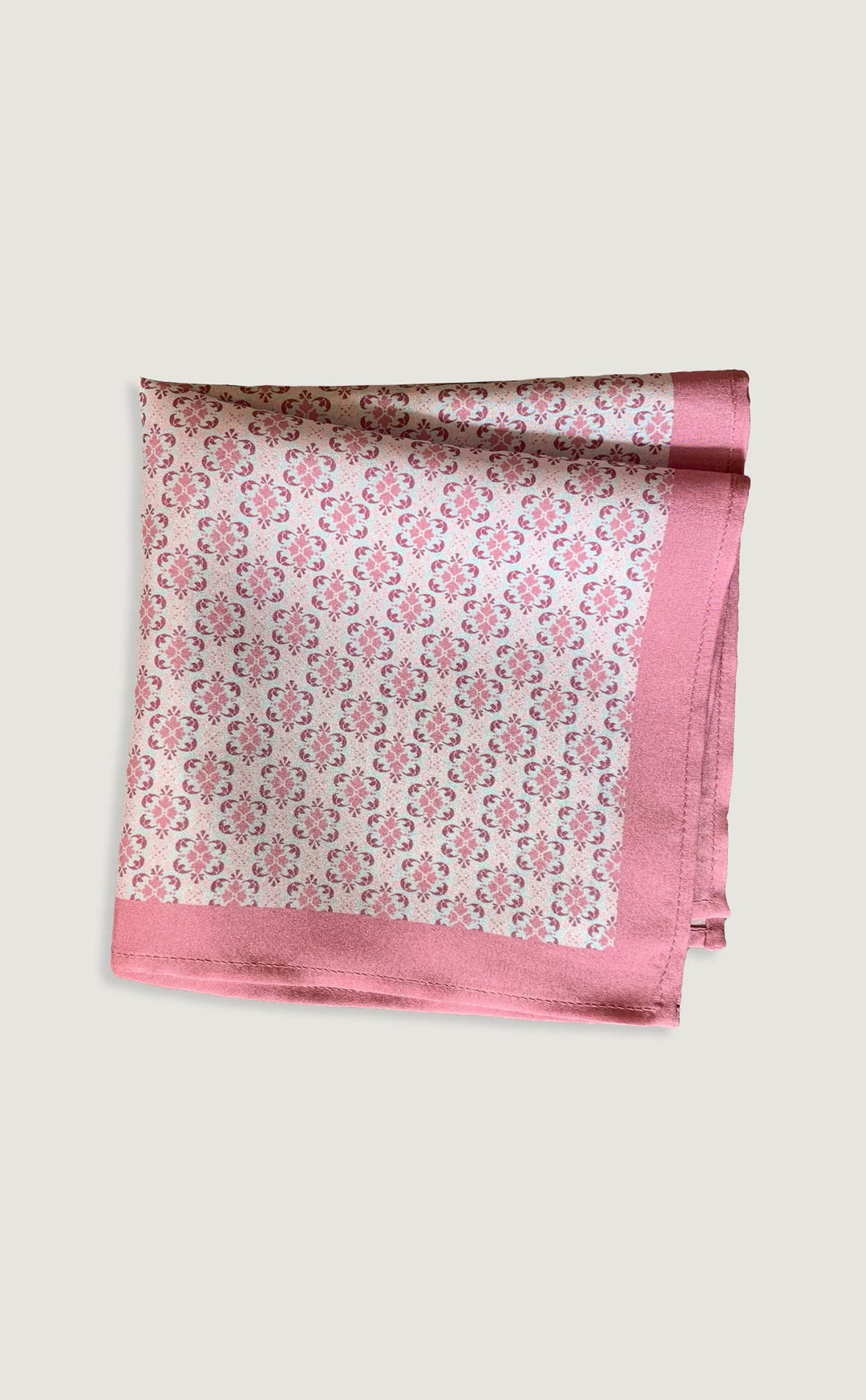 Geometric Floral Pink Pocket Square