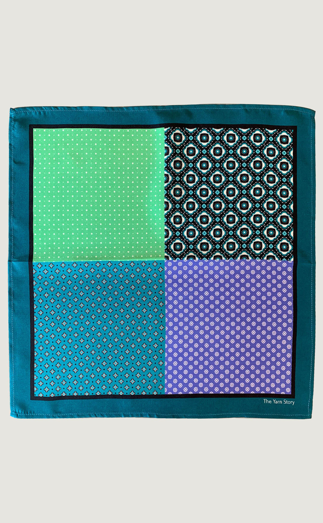 4 Macro Green Pocket Square