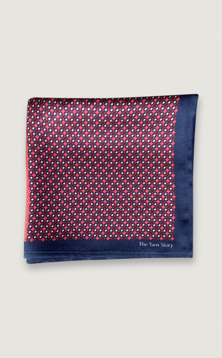4 Micro Dots Blue Pocket Square