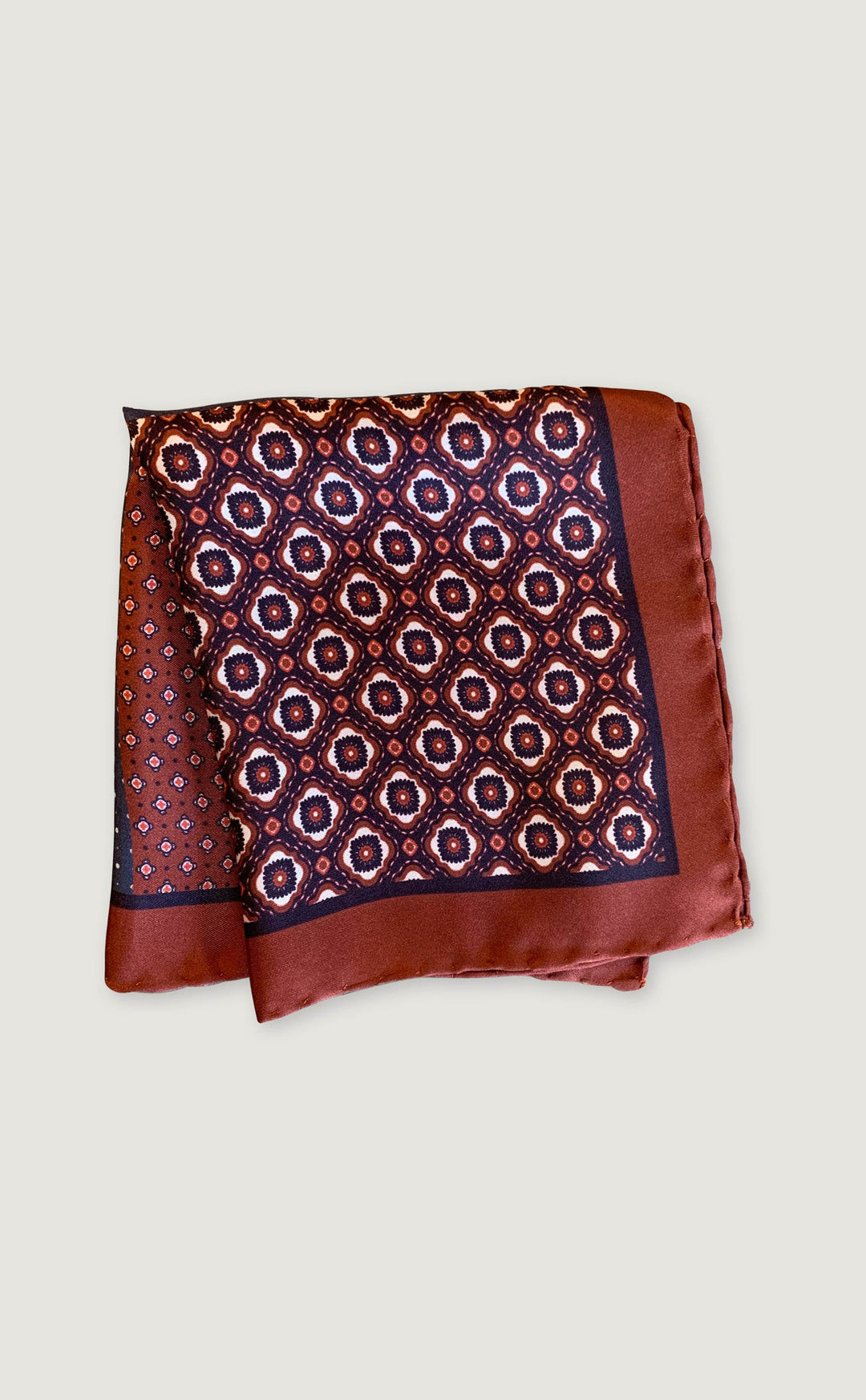 4 Macro Maroon Pocket Square